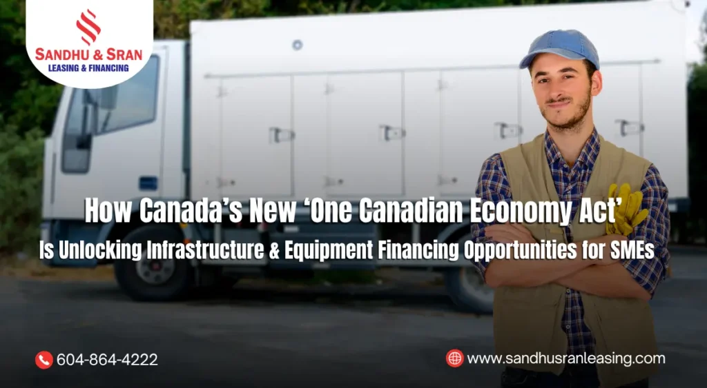 How Canada’s New ‘One Canadian Economy Act’ Is Unlocking Infrastructure & Equipment Financing Opportunities for SMEs